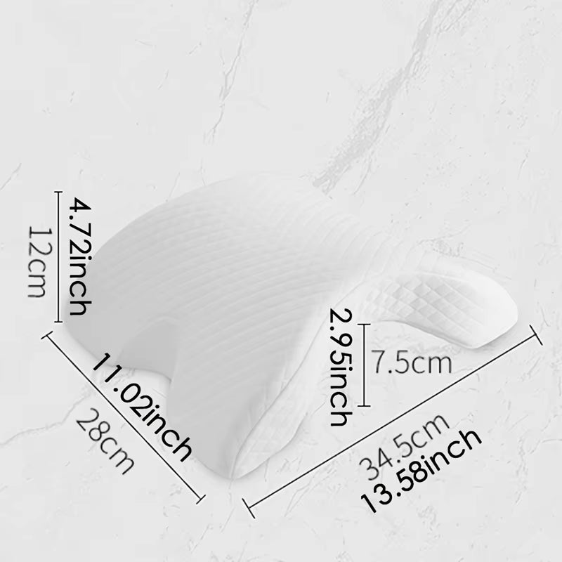 1Pc Sleeping Pillow Couple Pillow Arm Pillow Slow Rebound Pressure Cuddle Pillow Memory Foam Travel Arched Shaped U Pillow