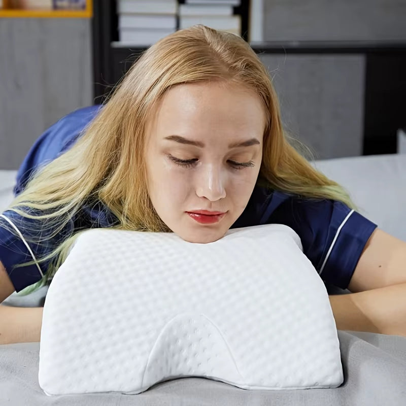 1Pc Sleeping Pillow Couple Pillow Arm Pillow Slow Rebound Pressure Cuddle Pillow Memory Foam Travel Arched Shaped U Pillow