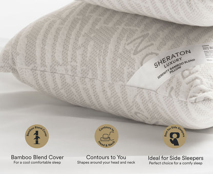 Serenity Bamboo Blend Memory Foam Pillow 2-Pack