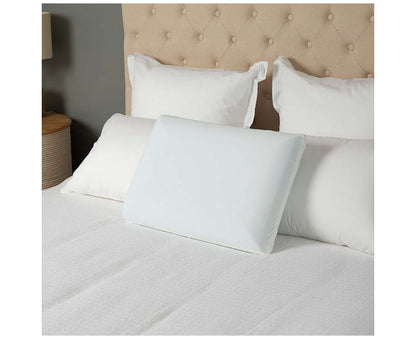 58X38Cm Comfortech Gel Infused Memory Foam Pillow Medium Height White